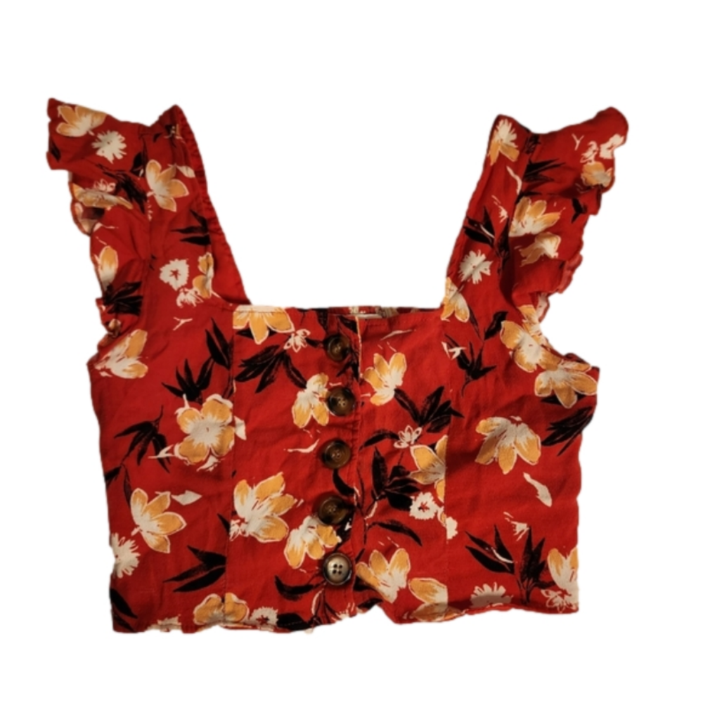 F21 Floral Crop Top